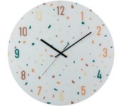 Adda Home Reloj de Pared Terrazo 60x4,5x60 Cm - Decoración Funcional