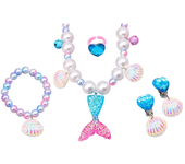 Princess Girls Sea Theme Party Mermaid Purple Crown Cute Girls Purple Headband with Crystal Ariel Cosplay Accessories Headwear