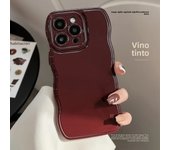 Vintage Wine Red Wavy Edges Phone Case For iPhone15 14 13 12 11 Pro Max X XR XSMAX  TPU Fall prevention Cover New Products