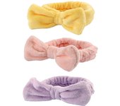 Bow Headband Wristband Set Towel Elastic Soft Washing Face Shower Make Up Yoga Sports Skincare Headband For Women Girls