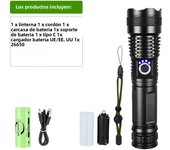 100000 Lumens High Power LED Flashlight Rechargeable Flashlight XHP50 Tactical Flashlight Outdoor Camping Waterproof Lantern