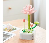 Perpetual Bouquet Tulip Flower Sunflower Building Block Home Decoration Plant Potted Assembly Bricks Valentine Child Gifts