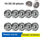 10pcs/lot Ball Bearing 625ZZ 5x16x5mm Carbon Steel Bearings 607 623 626  688 685 687 608 for Scooter Free shipping