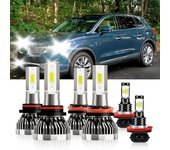 Compatible con Lincoln MKX 2007-2010 9005 H11 Bombillas de luz antiniebla de luz alta/baja H11 Pulg and Play IP68 Paquete de 6