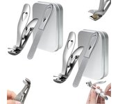Clipdoc Max - Cortauñas para pies, cortauñas Clipdoc Max, cortaúñas Clipdoc Max, cortaúñas ClipDoc Max para personas mayores, cortaúñas con cabezal en ángulo para personas mayores (negro, 1 unidad)