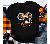 Disney Cartoon Happy Halloween Costume Jack Skellington Mickey Print Women's Magic Kingdom Fashion Disney Holiday T-Shirt