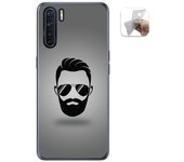 Tumundosmartphone Funda Gel Tpu para Oppo A91 diseño Barba Dibujos