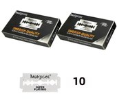 5 /10 Pcs Classic Double Edge Razor Blade Men For Shaving Barber Safety Shaver Replacement Stainless Steel One Blades
