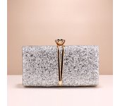 Metal Chain Evening Bags Sequined Prom Dinner Party Clutch Luxury Ladies Gift Mini Handbags For Wedding Party Female Handbags