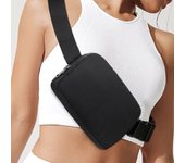 Riñonera de nailon impermeable para el pecho, para deportes al aire libre, running, teléfono móvil, bandolera versátil para hombres y mujeres