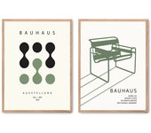 Set de 2 cuadros calidad premium con marco de madera - 30x40 cm o 50x70 cm - POSTER LAB