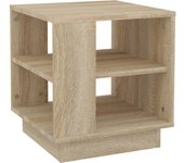 vidaXL Mesa de centro madera de ingeniería 40x40x43 cm Blanco, Negro, Roble Sonoma Mesita de Salón o Comedor o Auxiliar Mesa de Café Meuble Salón