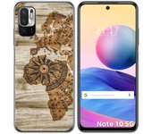 Tumundosmartphone Funda Gel Tpu para Xiaomi Redmi Note 10 5G / POCO M3 PRO 5G diseño Madera 07 Dibujos