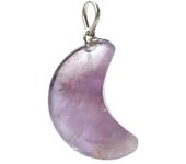 Amatista - Colgante Forma Luna - Iluminación Espiritual - Piedras - 22g