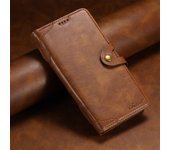 SUTENI Clamshell magnetic buckle card wallet leather phone case For iPhone 16ProMax 15Plus 14 13mini 12 11 XR XSMAX 7/8Plus SE2