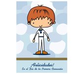 Tarjeta Comunión felicitación azul niño Antracita Raíz Tarjetas Inicio Para eventos Comuniones Tarjeta Comunion Felicitaciones   Antracita