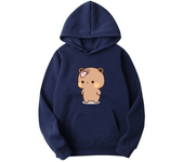 Autumn Couple Bubu Is Throwing Flip-flops At Dudu Hoodies Dudu Was Threw Flip-flops By Bubu Since He Teases Bubu Sweatwear Hoody