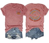Casual and fashionable T-shirts with round necks and short sleeves let them misunderstand summer blouses