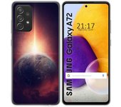 Tumundosmartphone Funda Gel Tpu para Samsung Galaxy A72 diseño Tierra Dibujos