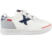 Zapatillas Munich G3 Kid Vco Indoor 436 Blancas Marino Gris 1514436 Futbol Sala Niño Niña