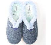 Zapatillas de casa para mujer originales fabricadas en España Plumaflex Borreguito 12029 Azul