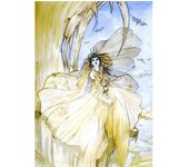 Yoshitaka Amano Final Fantasy Game Luxury Poster Sticky Wall Art Printing Waterproof Home Living Bed Room Bar Aesthetic Decor