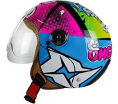 Casco Moto Casco Jet Axxis Infantil Puppy B103d Comic   Ce U