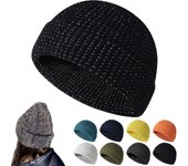 Gorro reflectante, gorro flexible, gorros de invierno reflectantes para mujeres y hombres