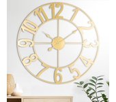 Relojes de pared grandes de 24 pulgadas para decoración de sala de estar, relojes de pared silenciosos que no hacen tictac, funciona con pilas, reloj de pared interior analógico decorativo de metal para cocina, dormitorio, decoración de oficina, manecilla