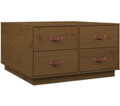 vidaXL Mesa de centro de madera maciza de pino 80x80x45 cm Natural, Blanco, Gris Mesita de Salón o Comedor o Auxiliar Mesa de Café Meuble Salón