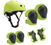 Juego de casco y protectores para niños de 3 A 10 años, de Bicicleta Cascos, Cascos de patineta para niños y niños, juego de rodilleras, coderas y muñequeras, para Cycling, patinaje sobre Ruedas y patineta Una variedad de colores disponible.