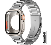 Change to Ultra Case+Band For Apple Watch 46mm 44 42mm 45mm Metal Stainless Steel strap for iWatch series Series 10 9 8 7 6 SE 5