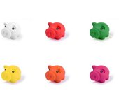 Disok Lote de 10 Huchas Cerdito de Goma - Ideal para Regalar huchas regalos para bodas, comuniones, cumpleaños