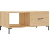 vidaXL Mesa de centro madera contrachapada 90x50x40 cm Blanco, Negro, Blanco brillante Mesita de Salón o Comedor o Auxiliar Mesa de Café Meuble Salón