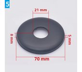 2PCS Black Stainless Steel Water Pipe Wall Covers Shower Chrome Finish Faucet Decorative Cover Kitchen Bathroom Accessories