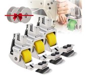 Prensatelas para dobladillo enrollado ajustable y versátil, prensatelas para máquina de coser con dobladillo enrollado, prensatelas para dobladillo enrollado para coser, pie para dobladillo para máquina de coser, herramienta para dobladillo (2 colores)