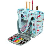 Bolsa organizadora, Bolsa de almacenamiento para bolas de Hilo, Bolsa de viaje para accesorios, 9,8x10x5,5pulgadas, Azul