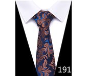 New Style Fashion 7.5 cm Blue Striped Floral Tie For Men Gravatas Hombre Fit Wedding Workplace Birthday Gift