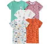 Ropa de verano para niños, ropa de casa estampada para bebés y niños pequeños, camisetas de manga corta de colores combinados, camisetas y pantalones cortos para hombres y mujeres