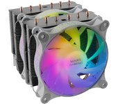 Mars Gaming MCPU-XT, Disipador CPU, Doble Torre Refrigeración, 6 Heatpipes HCT, TDP 300W, 2 Ventiladores ARGB PWM 12cm, Disipador de Calor Negro o Blanco