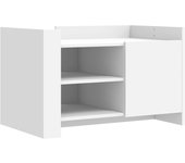 vidaXL Mesa de centro madera de ingeniería 80x50x50 cm Blanco, Negro, Roble Sonoma Mesita de Salón o Comedor o Auxiliar Mesa de Café Meuble Salón