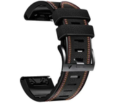 QuickFit 26 22mm Leather Silicone Watch Strap For Epix Gen 2 Smartwatch Band For Garmin Fenix 6X 6 7X 7 Pro 5X 5 Plus Bracelets