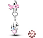 100% 925 Sterling Silver Dark Moon Cat Cute Bow Rabbit Charms Beads Fit Pandora 925 Original Bracelet Fine DIY Birthday Jewelry