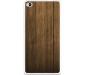 Tumundosmartphone Funda Gel Tpu para Huawei P8 Lite Diseño Madera Dibujos