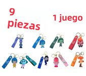 30PCS Set wholesale Inside Out keychain Plush Cartoon Character keychain Pendant Personality Creative Glue Doll Small Pendant