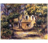 Panel decorativo del museo, listo para colgar. Renoir Pierre-Auguste-La granja en Les Collettes - Cm 80x60