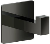 Percha Colgador Baño Veneto Cromo Negro Brillo Titanio