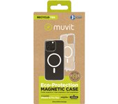 Funda muvit recycletek magsafe para apple iphone 16 pro max transparente