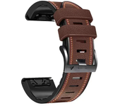 QuickFit 22 26mm Strap For Garmin Epix Gen 2 Leather+Silicone Band Fenix 8 7 7XPro 47 51mm 5XPlus 6X 6 Enduro Bracelet Watchband
