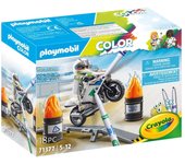 Playmobil color moto Crayola (71377) con bolígrafos y Accesorios solubles en Agua